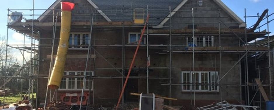 Local Building Company Exeter DMS Conversions team on a house extension project in Exeter